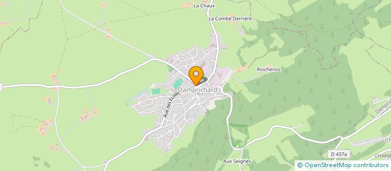 localisation de l'entreprise F.M.A.C.  DAMPRICHARD