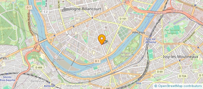 localisation de l'entreprise F.M.B. PRESSING à BOULOGNE-BILLANCOURT