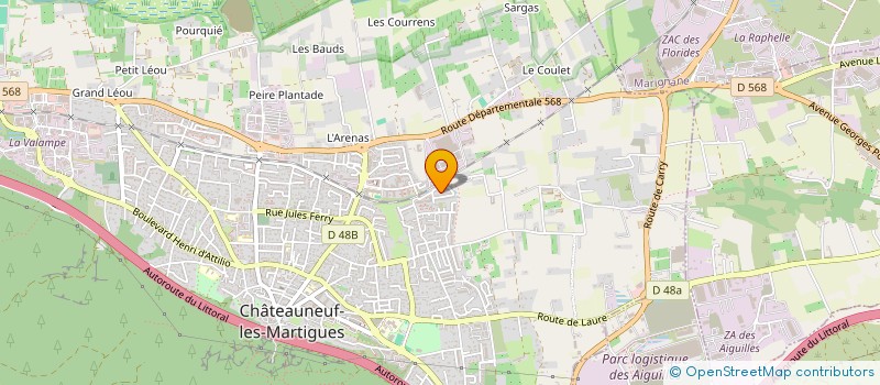 localisation de l'entreprise F.M BAT à CHATEAUNEUF-LES-MARTIGUES
