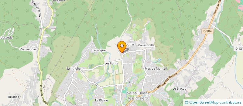 localisation de l'entreprise F.M.C.2.P.  SAINT-JULIEN-LES-ROSIERS