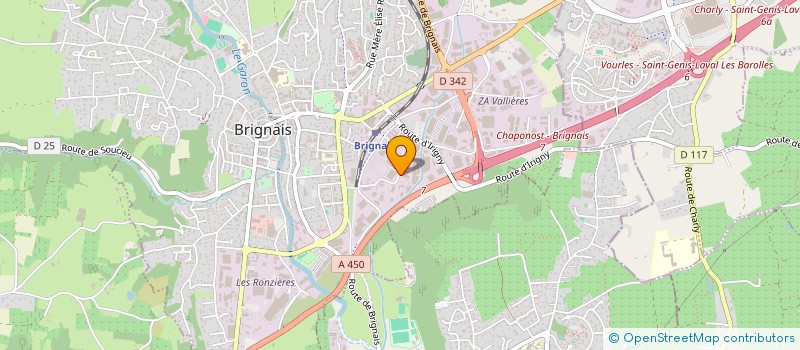 localisation de l'entreprise F.M.C. ALU à BRIGNAIS