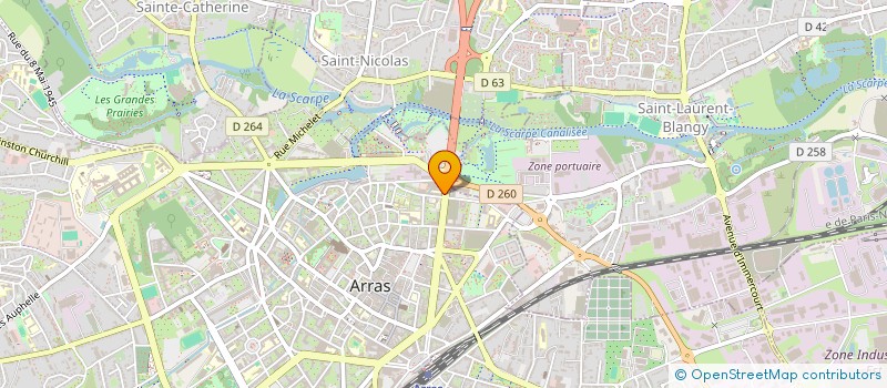 localisation de l'entreprise F M DEVELOPPEMENT à ARRAS
