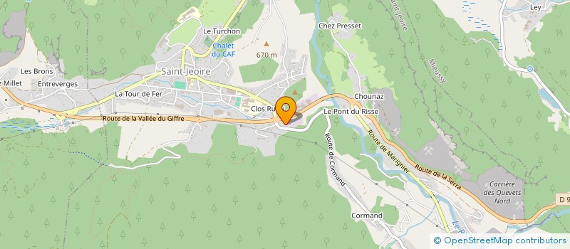 localisation de l'entreprise F.M.F.  SAINT-JEOIRE