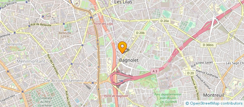 localisation de l'entreprise F.M.G  BAGNOLET