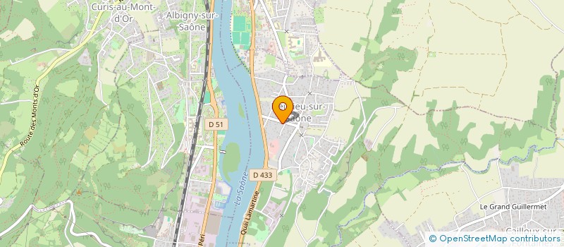 localisation de l'entreprise F M I  FLEURIEU-SUR-SAONE