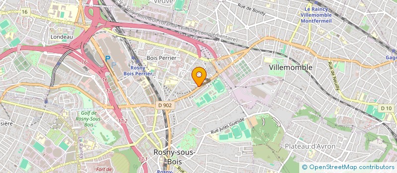 localisation de l'entreprise F.M. RENOVATION à ROSNY-SOUS-BOIS