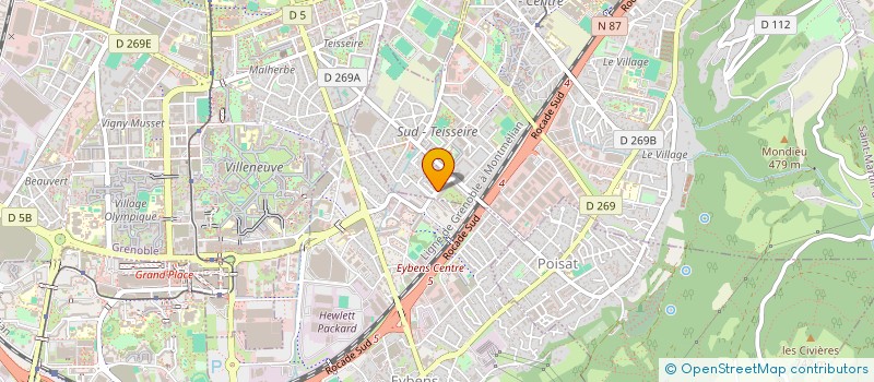 localisation de l'entreprise F.M.T.S.  SAINT-MARTIN-D'HERES