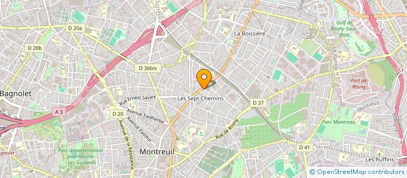 localisation de l'entreprise F&M TECHNOLOGIES à MONTREUIL