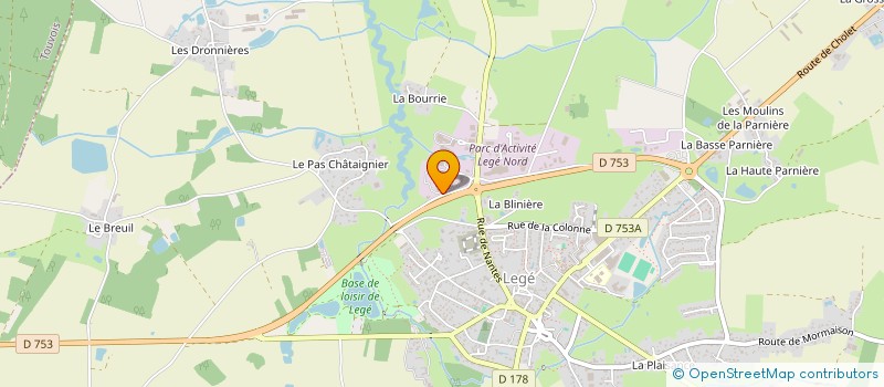 localisation de l'entreprise F.M TP  LEGE