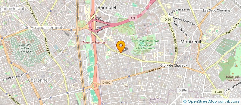 localisation de l'entreprise F-MODE à BAGNOLET