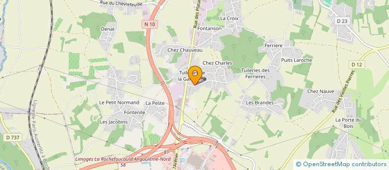 localisation de l'entreprise F.MONTEIRO à CHAMPNIERS