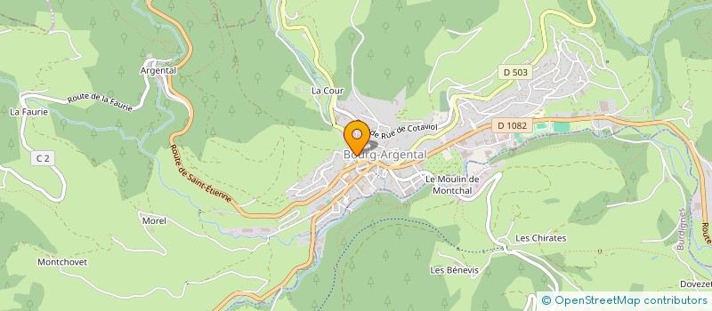 localisation de l'entreprise F.MONTELIMARD  BOURG-ARGENTAL