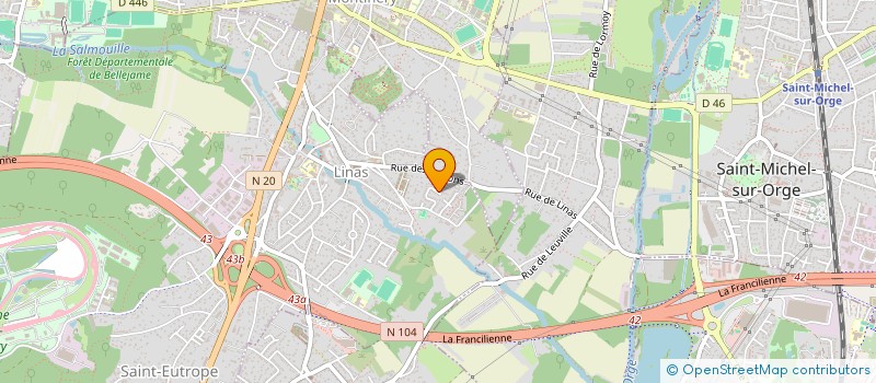 localisation de l'entreprise F.N.A à LINAS