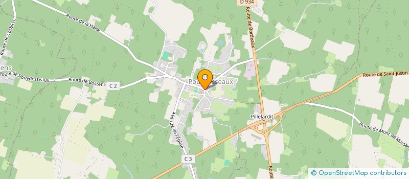 localisation de l'entreprise F.N.A.C.A.  POUYDESSEAUX