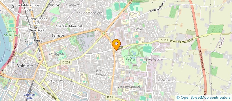 localisation de l'entreprise F N A C A DROME  VALENCE