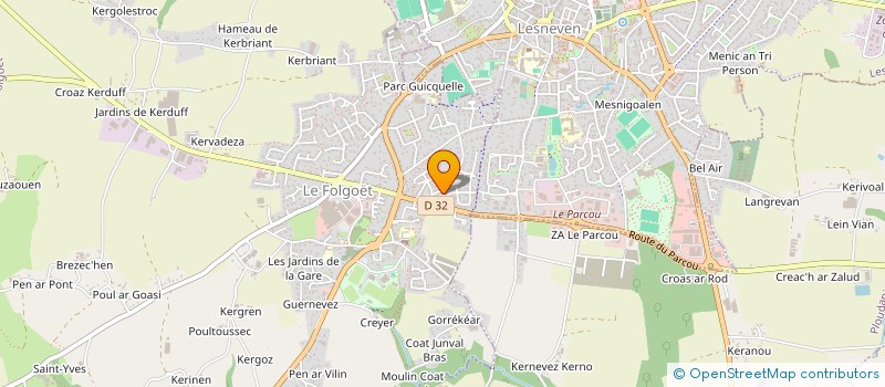 localisation de l'entreprise F.O.C.  LE FOLGOET