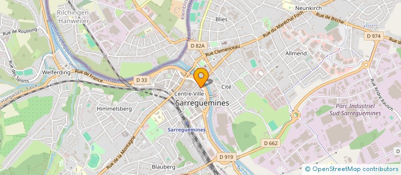 localisation de l'entreprise F O G E B à SARREGUEMINES