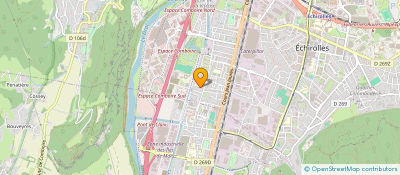 localisation de l'entreprise F.O. PEINTURE  ECHIROLLES