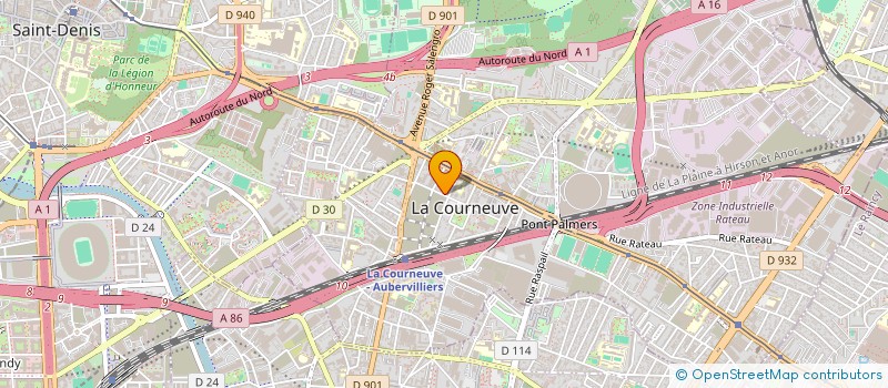 localisation de l'entreprise F.O.R.T à LA COURNEUVE