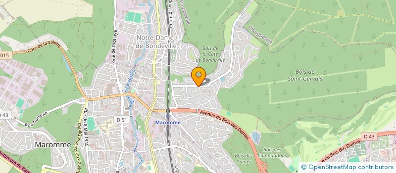 localisation de l'entreprise F.P.  NOTRE-DAME-DE-BONDEVILLE