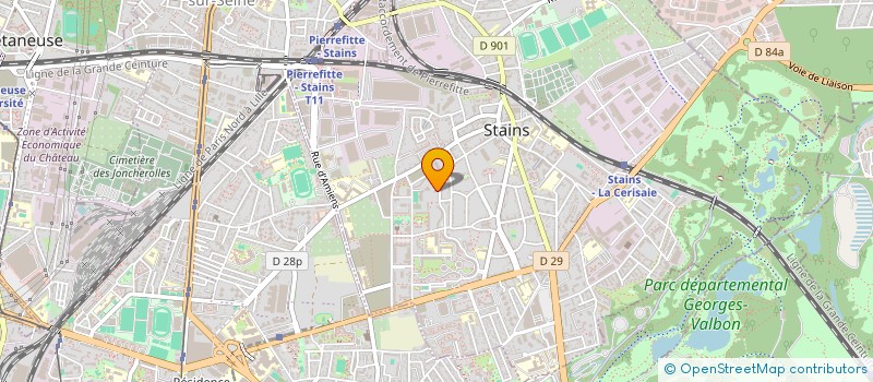 localisation de l'entreprise F.P. AUTOMOBILE  STAINS