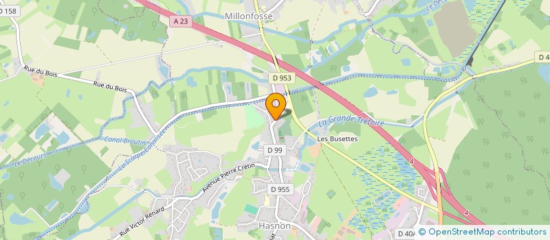 localisation de l'entreprise F.P.B  HASNON