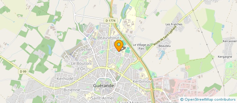 localisation de l'entreprise F.P.B.  GUERANDE