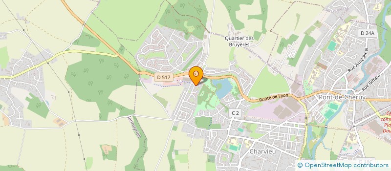 localisation de l'entreprise F P BARDAGE  CHARVIEU-CHAVAGNEUX