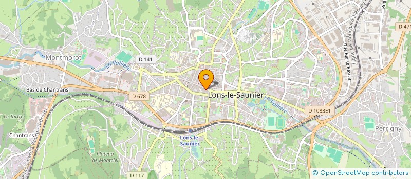 localisation de l'entreprise F.P. COIFFURE à LONS-LE-SAUNIER