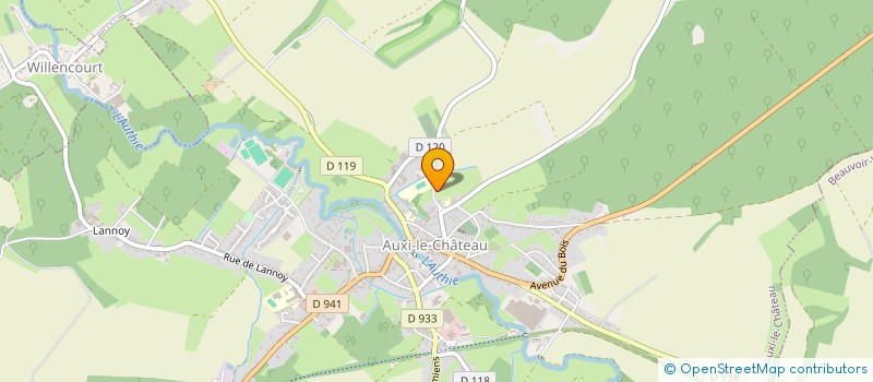 localisation de l'entreprise F P CONSTRUCTION  AUXI-LE-CHATEAU