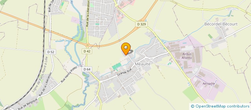 localisation de l'entreprise F.P.G.T. INDUSTRIES.  MEAULTE