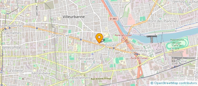 localisation de l'entreprise F.P.H. à VILLEURBANNE