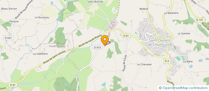 localisation de l'entreprise F.P.I.  SAINT-LAURENT-DE-CHAMOUSSET