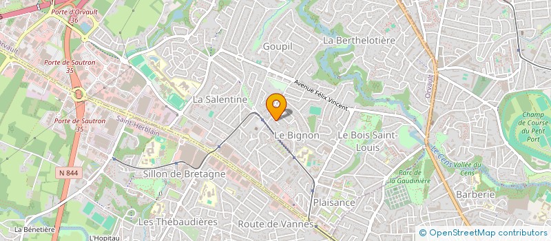 localisation de l'entreprise F.P IMMO à ORVAULT