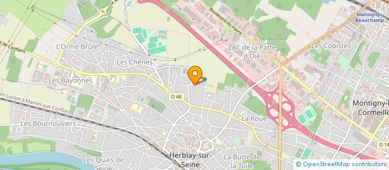 localisation de l'entreprise F.P. INVESTISSEMENT  HERBLAY-SUR-SEINE