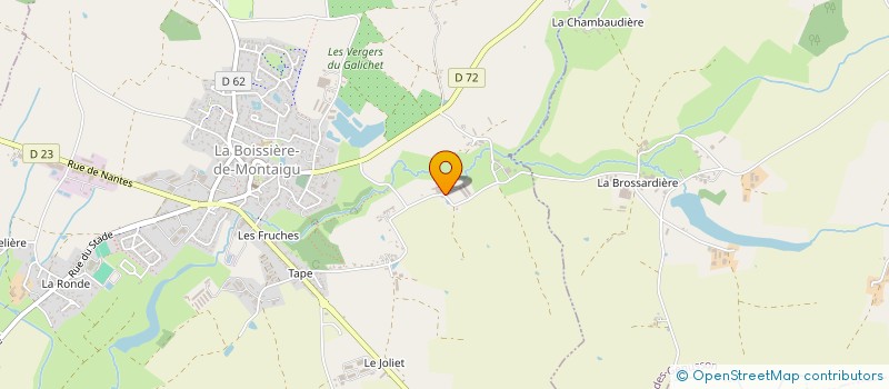 localisation de l'entreprise F.P.J.  LA BOISSIERE-DE-MONTAIGU