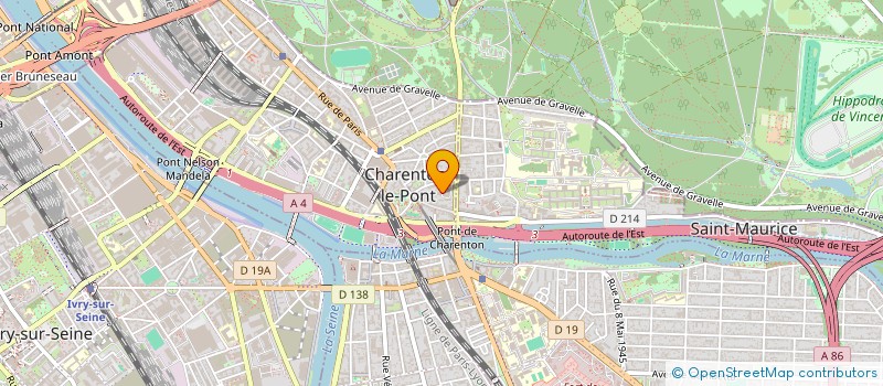 localisation de l'entreprise F.P.K.  CHARENTON-LE-PONT