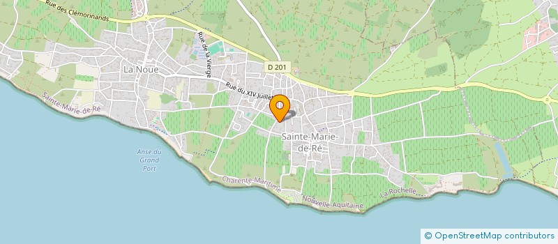 localisation de l'entreprise F.P.M.  SAINTE-MARIE-DE-RE