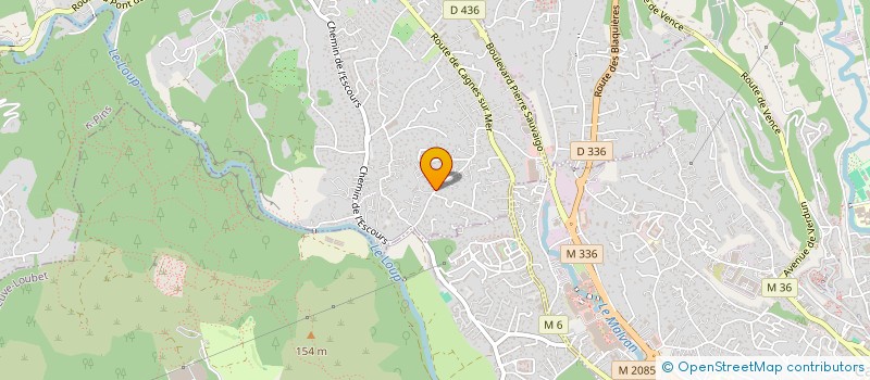 localisation de l'entreprise F.P.M.G.  LA COLLE-SUR-LOUP