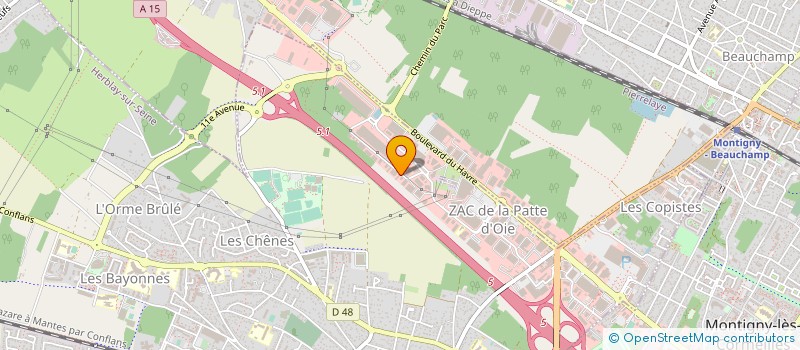 localisation de l'entreprise F P MIROITERIE SERRURERIE à CORMEILLES-EN-PARISIS