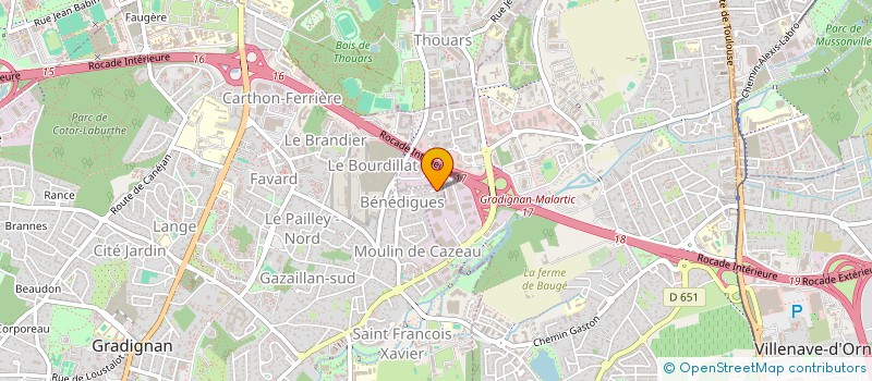 localisation de l'entreprise F.P.R.  GRADIGNAN