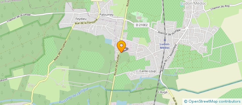 localisation de l'entreprise F P S  LUDON-MEDOC