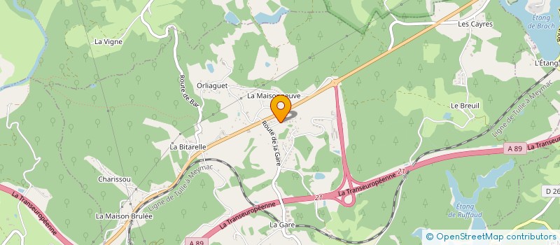 localisation de l'entreprise F.P. TRANSPORTS à GIMEL-LES-CASCADES