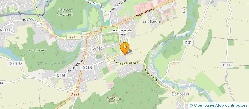 localisation de l'entreprise F.P.V à ANET