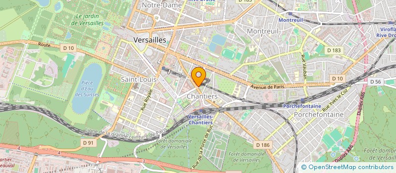 localisation de l'entreprise F. POIRIER à VERSAILLES
