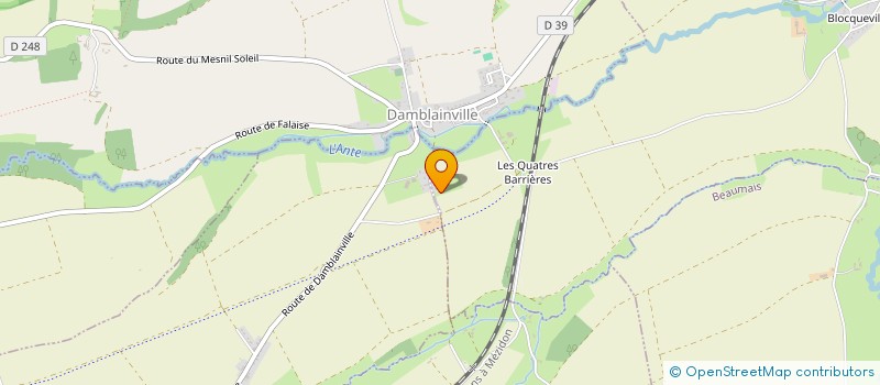 localisation de l'entreprise F. POURRIT COUVERTURE  MOUTIERS-EN-AUGE (LES)