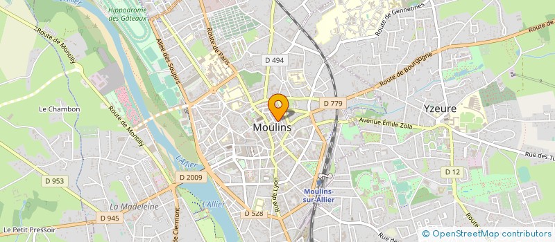 localisation de l'entreprise F.R.A. DISTRIBUTION à MOULINS