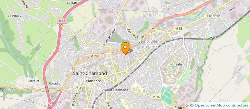 localisation de l'entreprise F.R.A.N.Q.  SAINT-CHAMOND