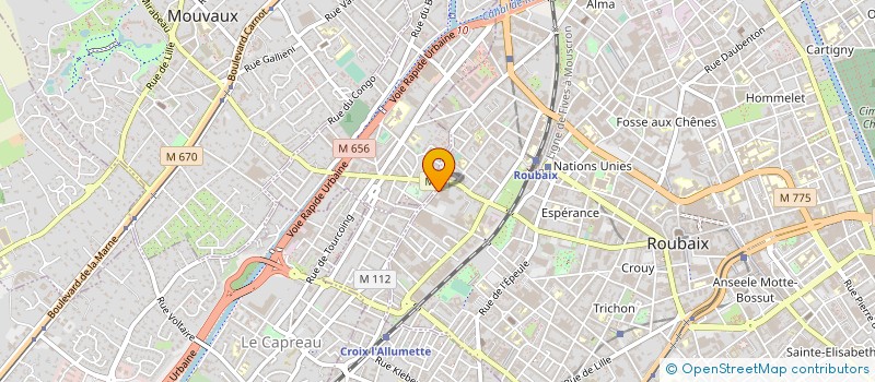 localisation de l'entreprise F R B C BATIMENT à ROUBAIX