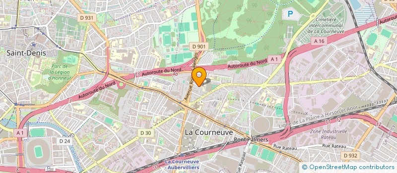 localisation de l'entreprise F.R.C à LA COURNEUVE
